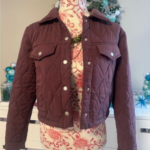 BLANK-NYC Quilted Burgundy Wine Jacket XS, NWT